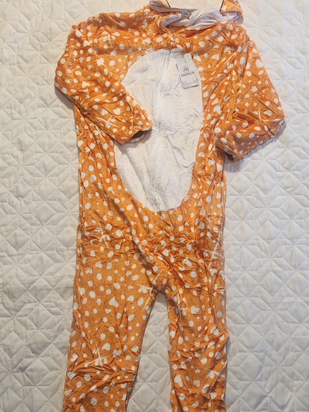 Bambi Orange Polka Dot One-Piece Pajama